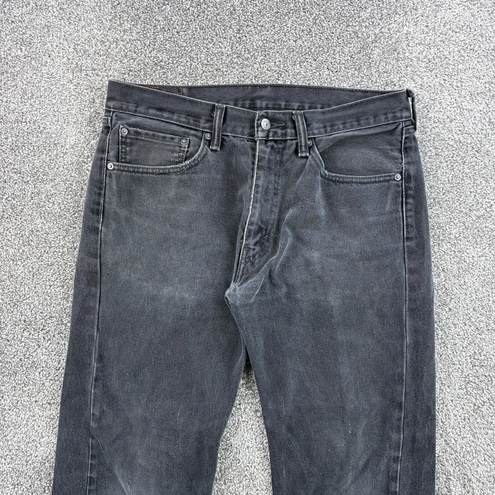 Levi's 505 Jeans Mens 35x32 Black Cotton Regular Fit Straight Leg 00505-0260